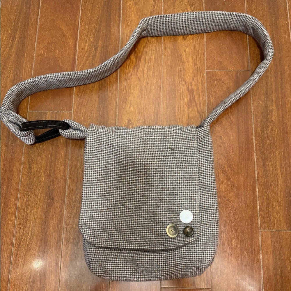 Artisan Plaid Crossbody Messenger Bag